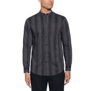 Cubavera Men's Regular-Fit Banded Collar Long Sleeve Shirt